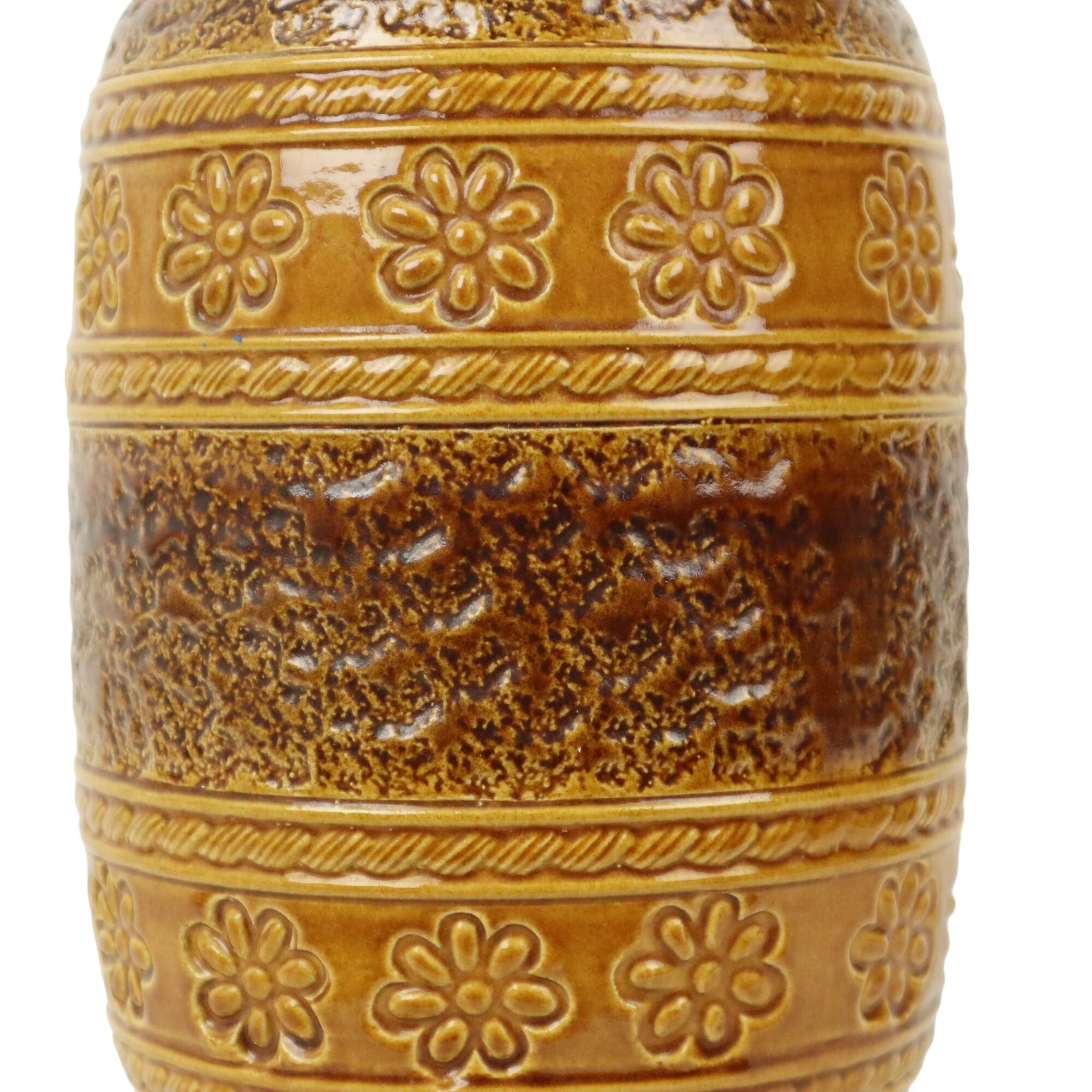 Vintage Bay Vase West Germany Ceramic Flowers 661-40