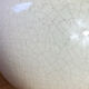 Cracked ceramic lamp, fabric shade, 1980s.