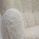 1960s, Danish design, reupholstered highback armchair, genuine sheepskin.