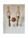 2-light wall light in brass and glass tulips