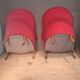 Paire de  fauteuil crapaud rouge