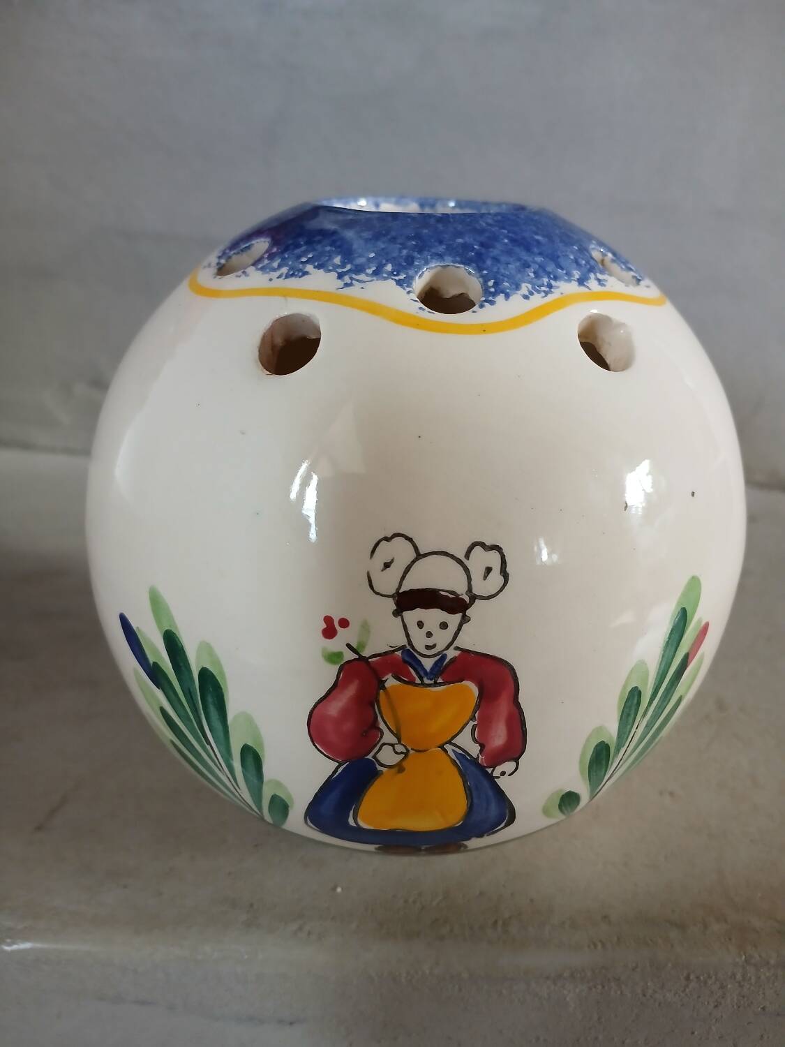 Breton ceramic vase / flower pick