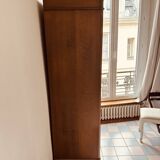 Armoire avec porte miroir en merisier Ebeniste