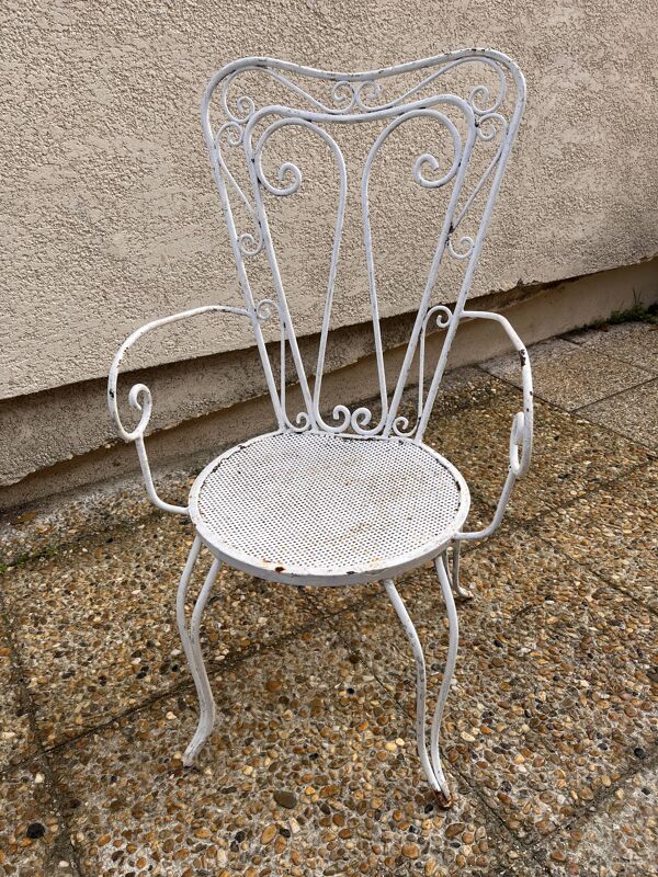 salon de jardin métal tête a tête vintage