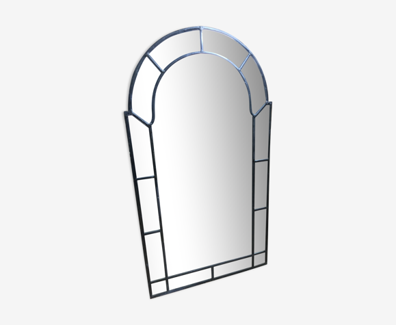 Miroir bois et laiton - 74x40cm