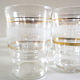 Série de 10 verres années 50 granités et dorés
