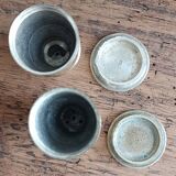 Silver-plated metal salt and pepper shakers