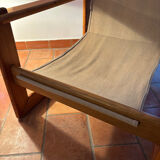 Fauteuil en Pin dans le goût d'Afra et Tobia Scarpa, 1970s