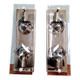 Pair of chrome metal and smoked glass wall sconces, 1970s.