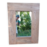 Native wooden mirror in "Lodge" style