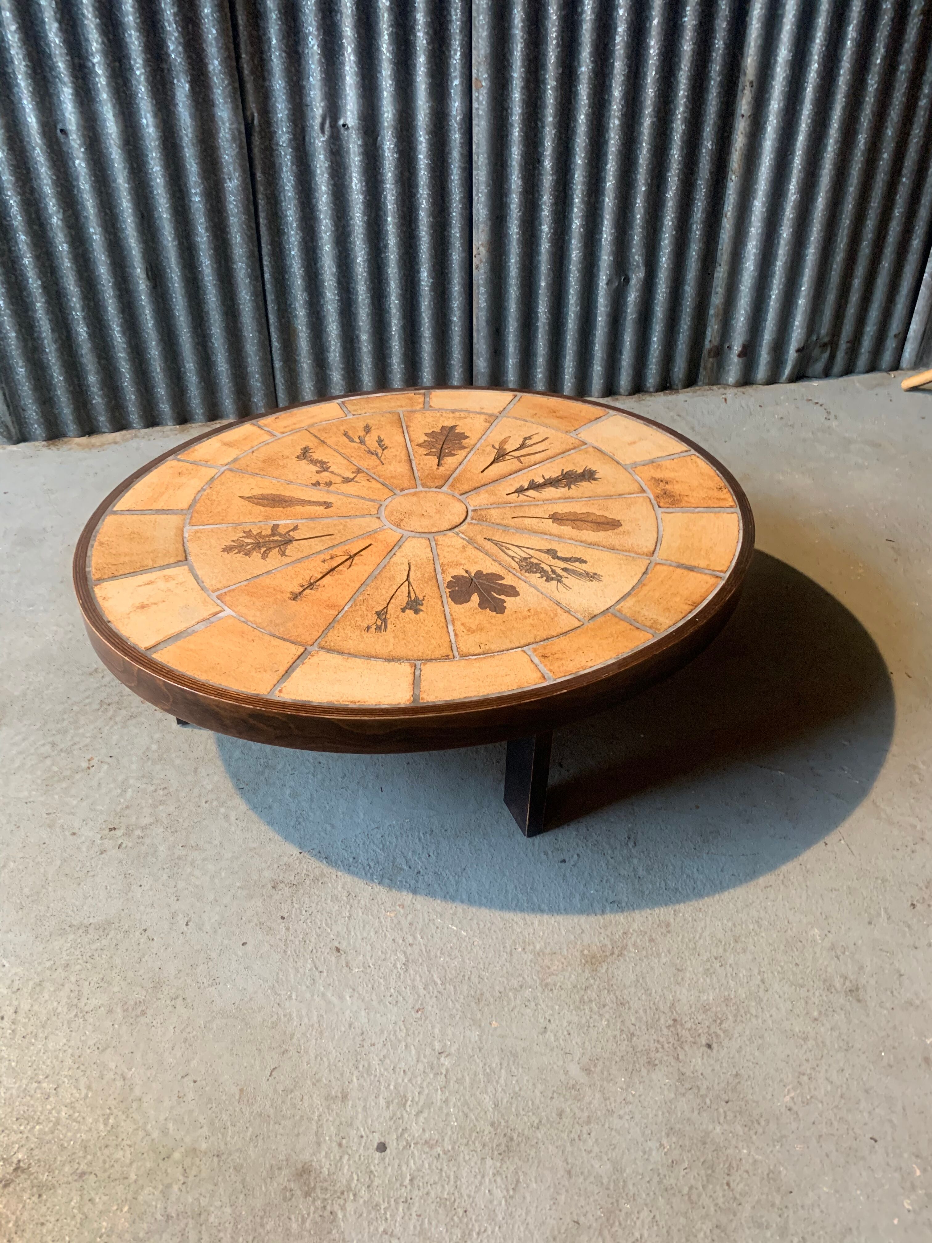 "Herbier" coffee table by Roger Capron
