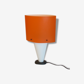 Plastic lamp soft orange vintage
