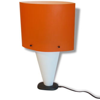 Plastic lamp soft orange vintage