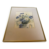 Watercolor flower bouquet frame