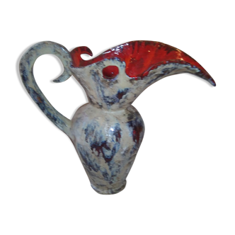 Zoomorphic vallauris ceramic pitcher