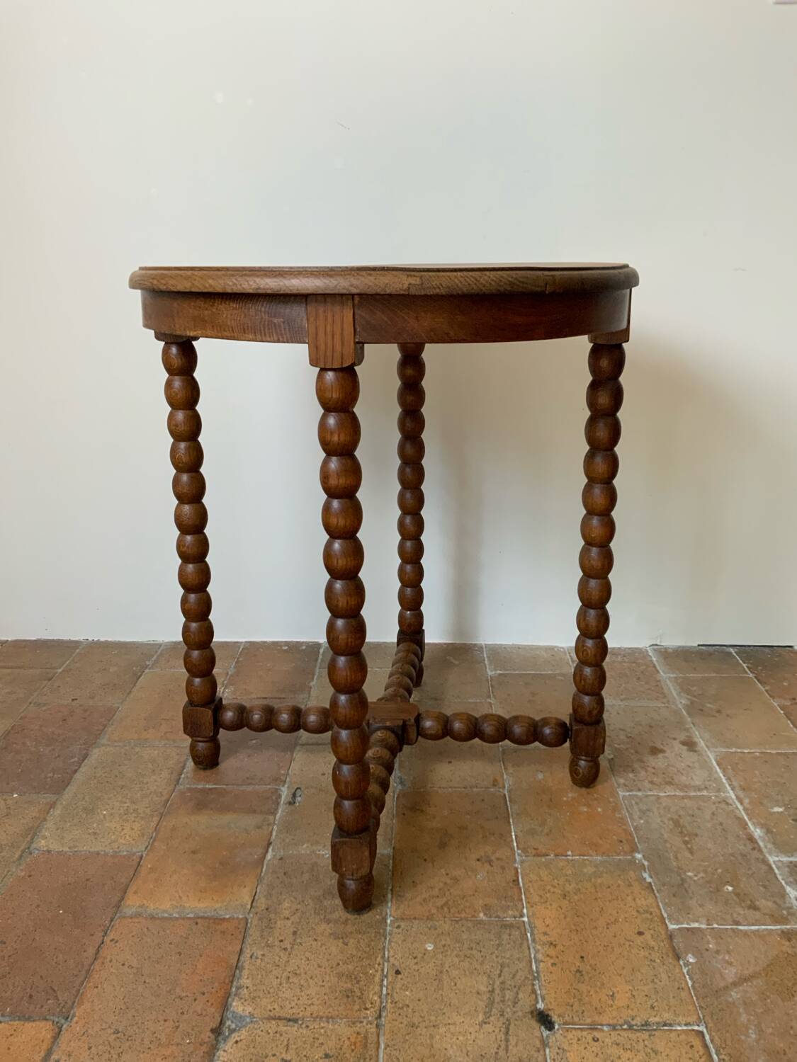 Turned wood table