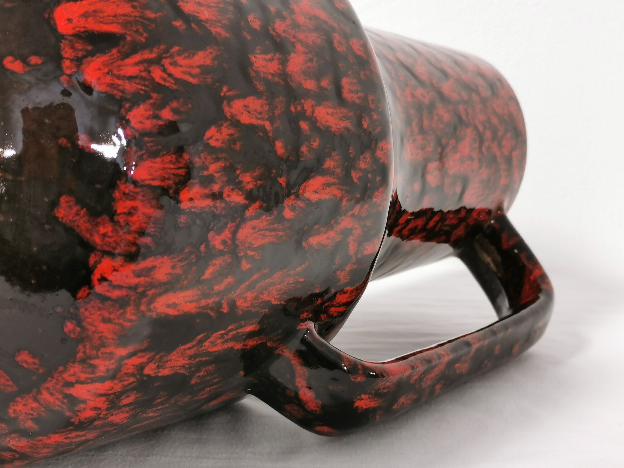 Ceramic drip glaze vase by Scheurich West Germany, 1960's