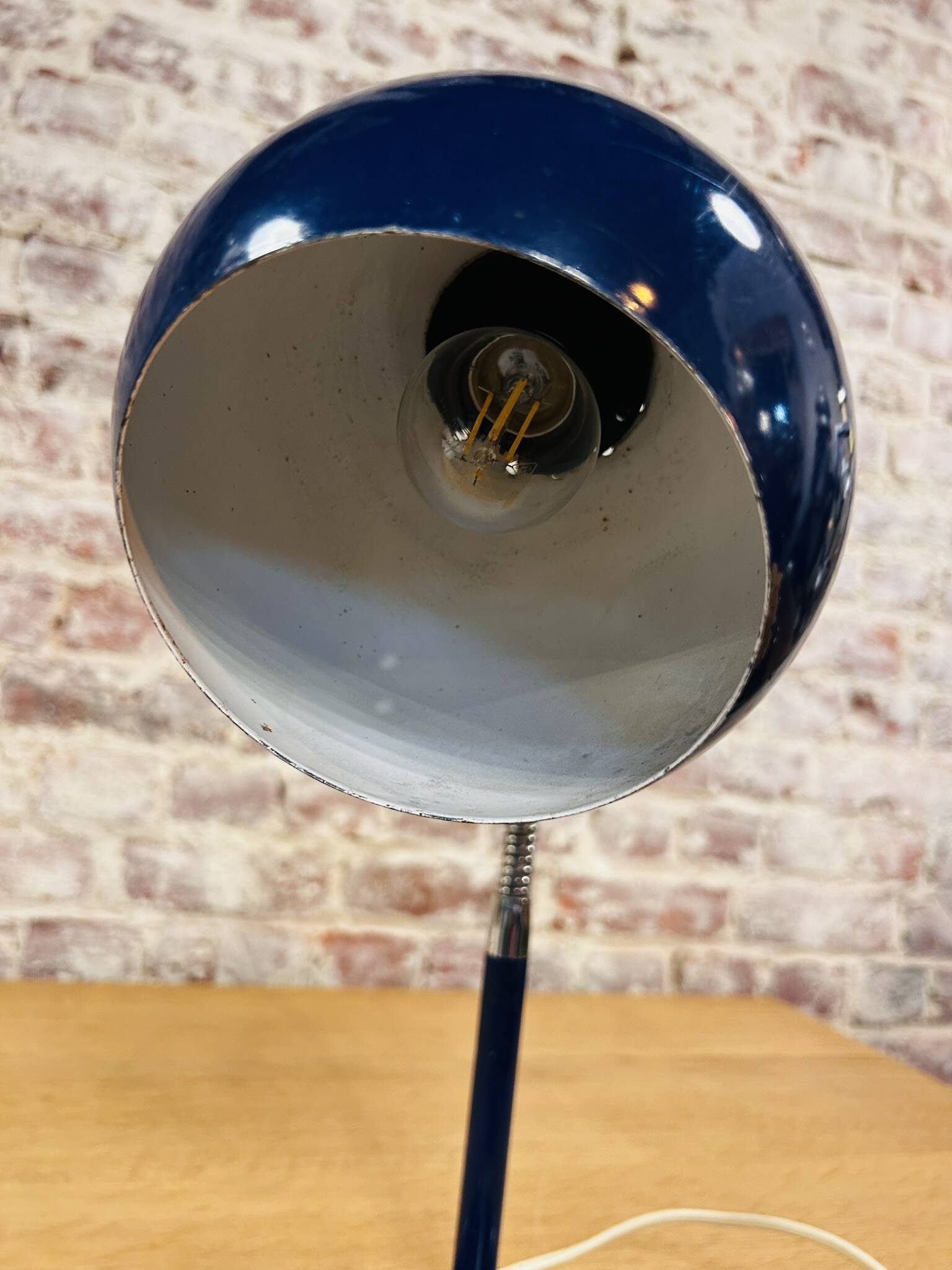 Dark blue vintage desk lamp
