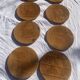 9 plates in straw slurry val d or creation made in france vintage