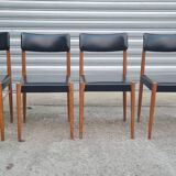Set of 4 Scandinavian chairs 1970