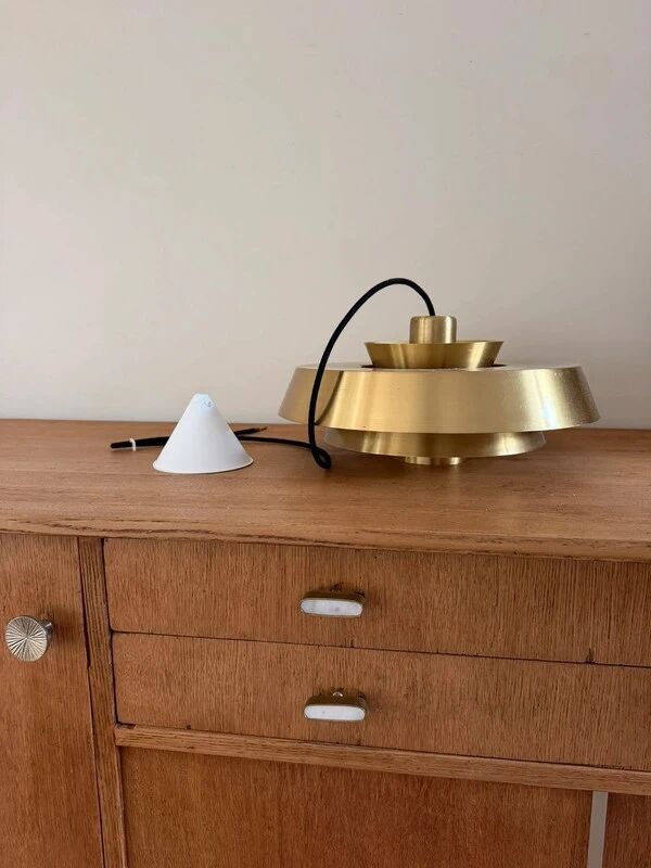 Vintage Fog & Morup Nova pendant - Brass - Jo Hammerborg - Danish design lamp
