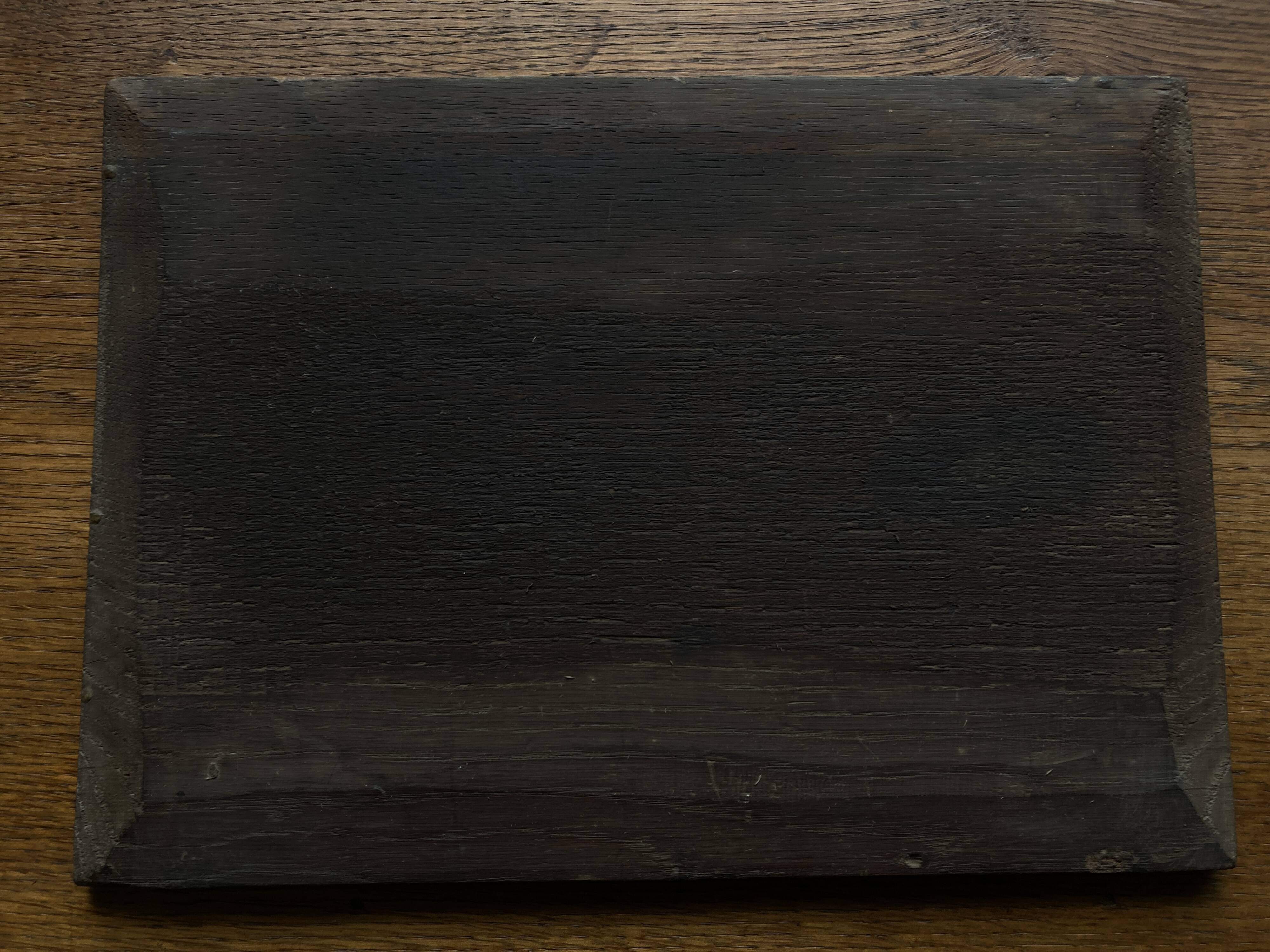 Oil on wood 19th century cut flowers