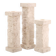 Set of 3 travertine column candle holders Marble Art Marta