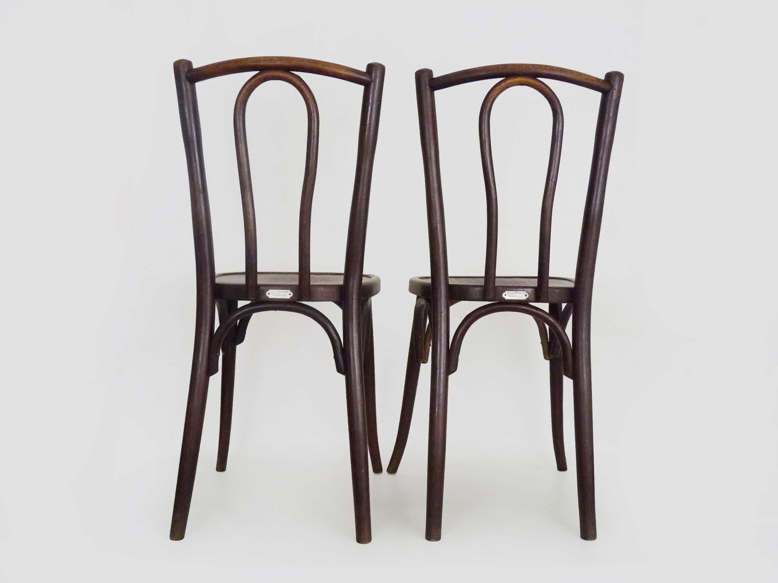 Pair of bistro chairs by Baumann furniture/Ducreuzet Montluçon. Year 30