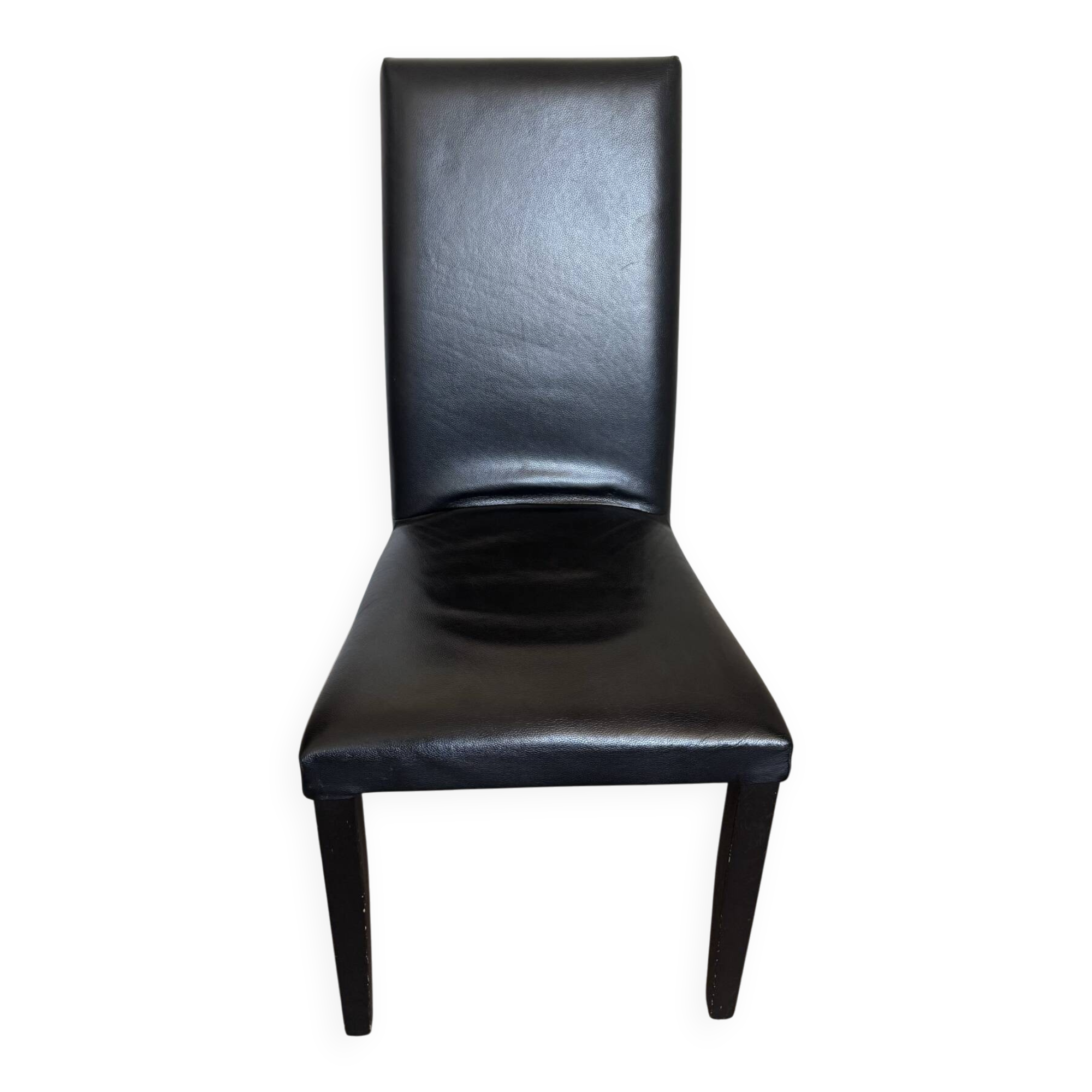 4 leather chairs by Cinna