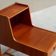 Pair of bedside tables by Nordiska Kompaniet in teak, 1952, by David Rosén.