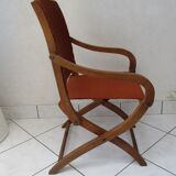 Fauteuil pliant ancien en bois