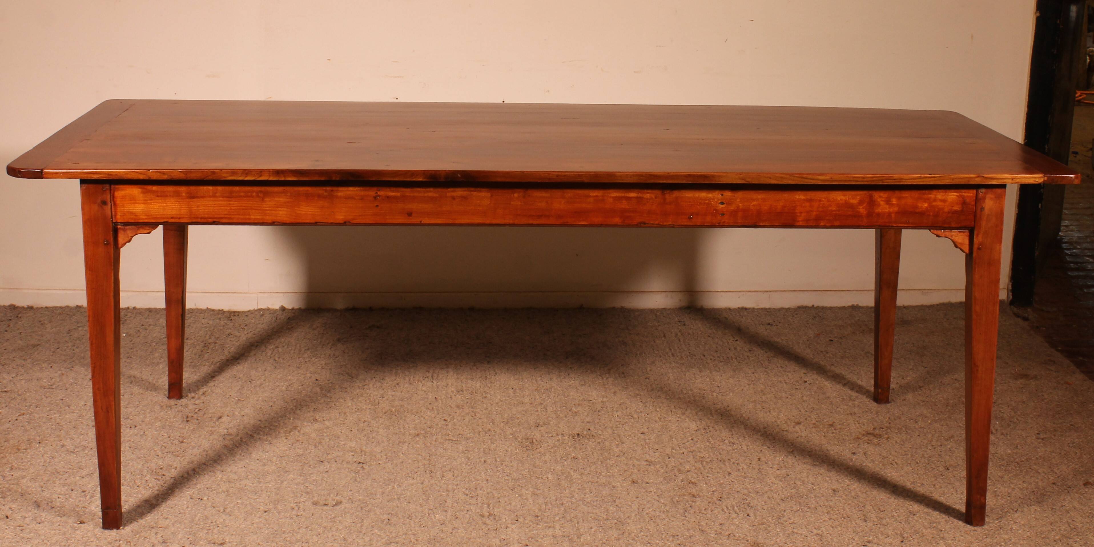 19th Century Cherry Wood Refectory Table