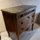 Commode pieds galbes marqueterie et marbre et garnitures