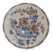 Assiette coq et pivoines Gien