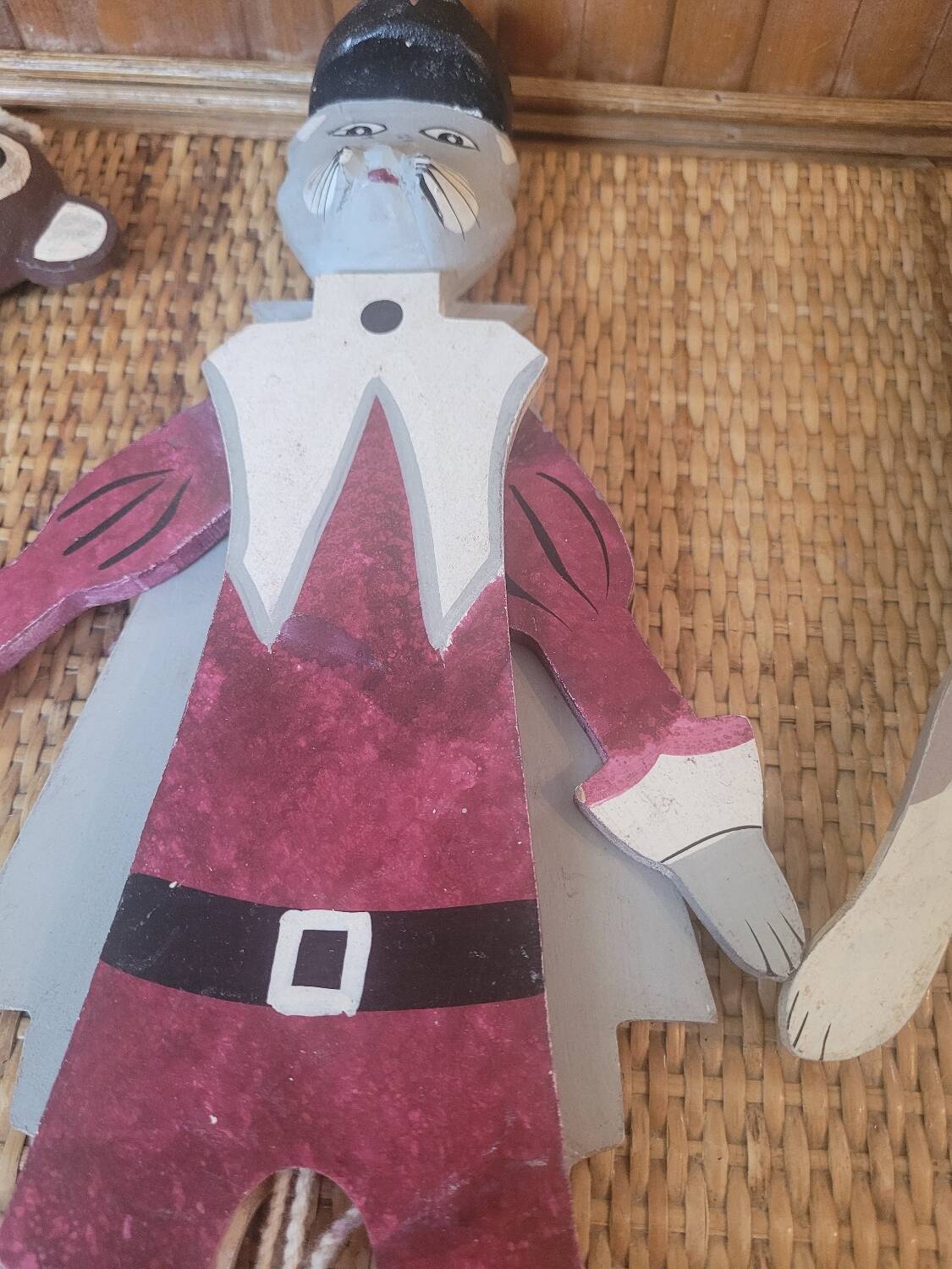 Set of 3 wooden puppets