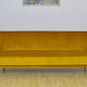 Mid-century yellow velvet sofa, 1960s