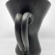 Jean Austruy Black Ceramic Ear Vase French 1950s Vintage