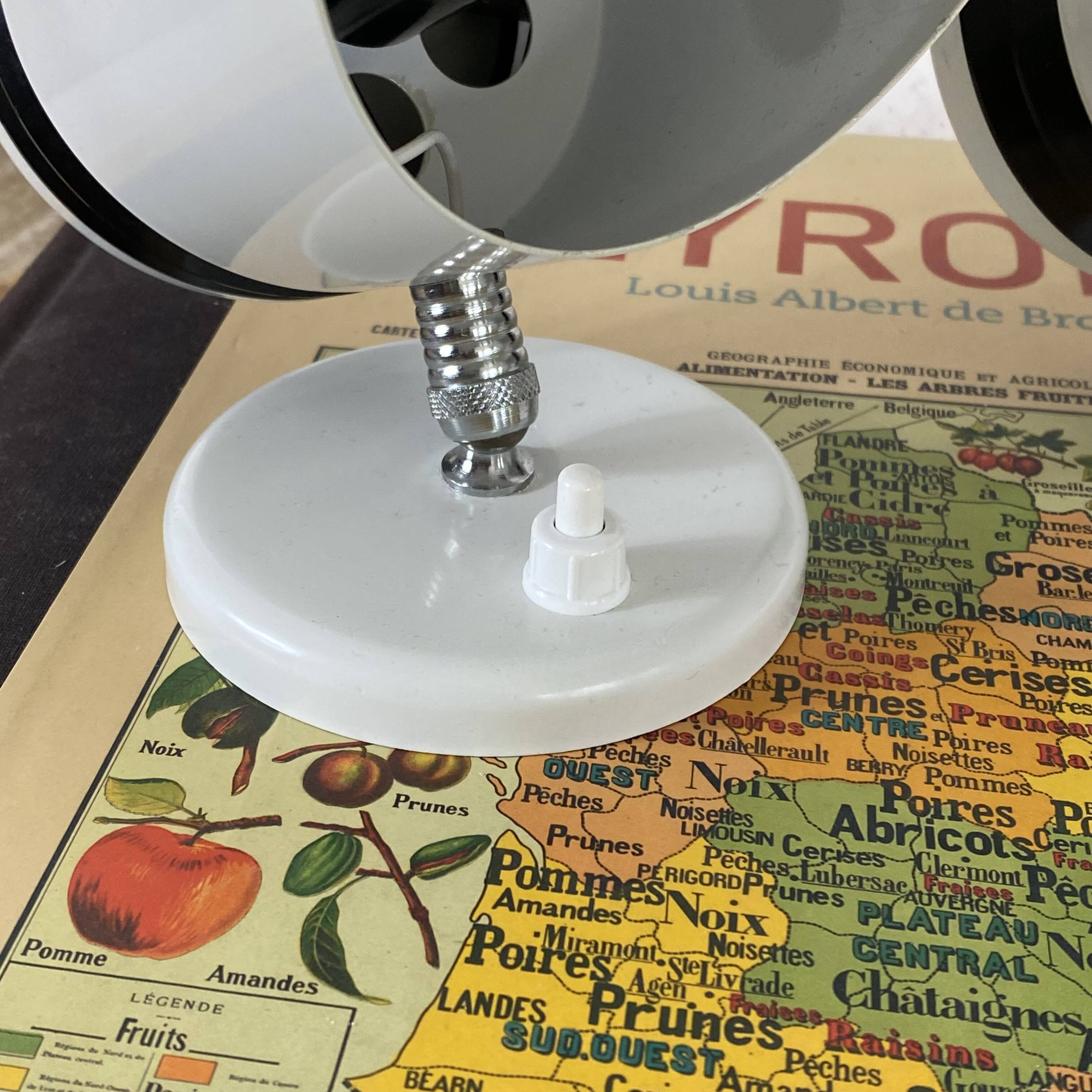 Pair of white metal wall spotlights