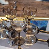 60's smoked port glass