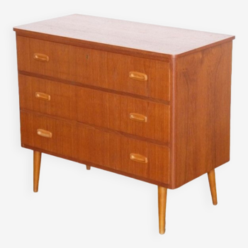 Vintage Scandinavian teak chest of drawers 1960