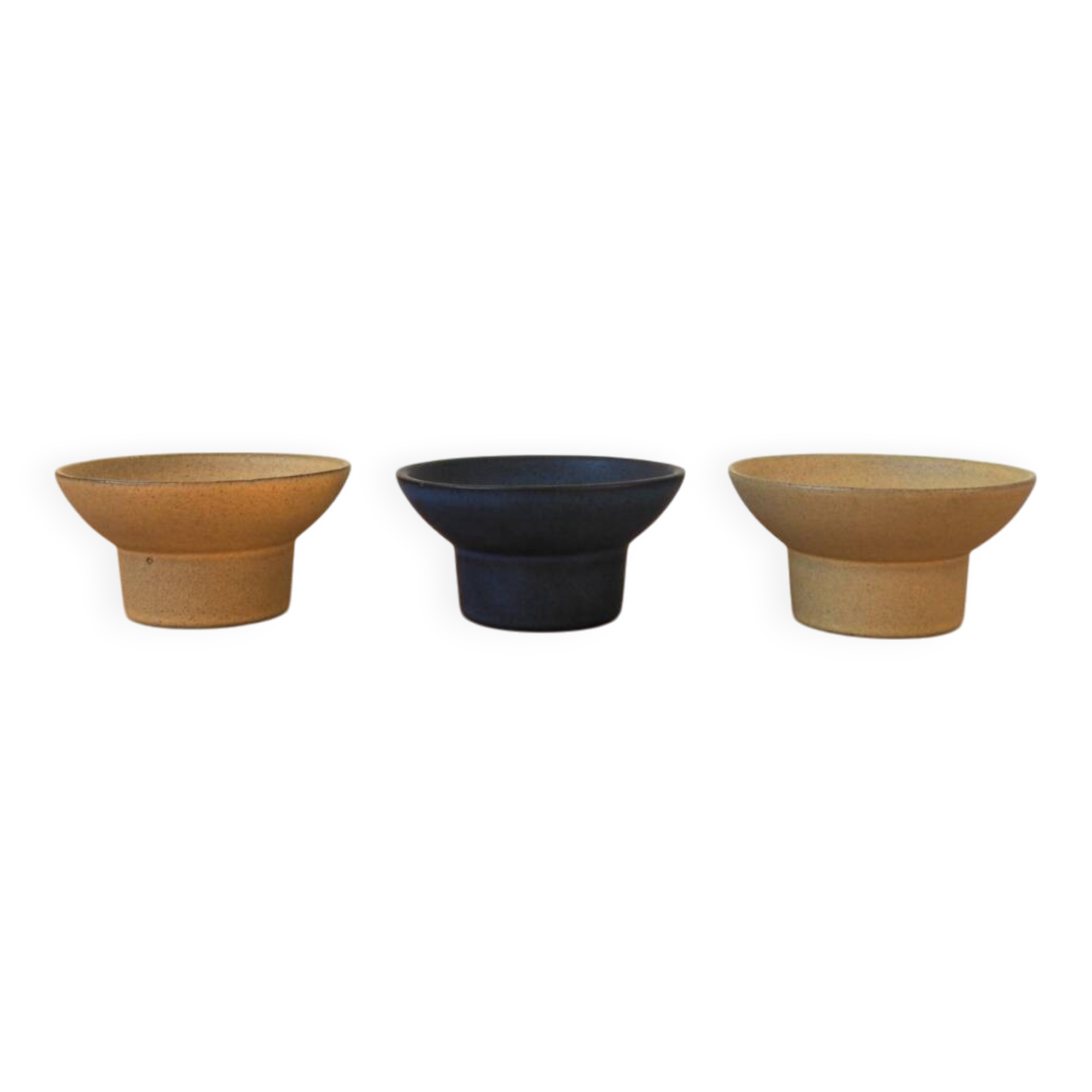 1960S-1970S Set Of 3 Zweitse Landheer For Cor Unum Ceramic Candle Holders