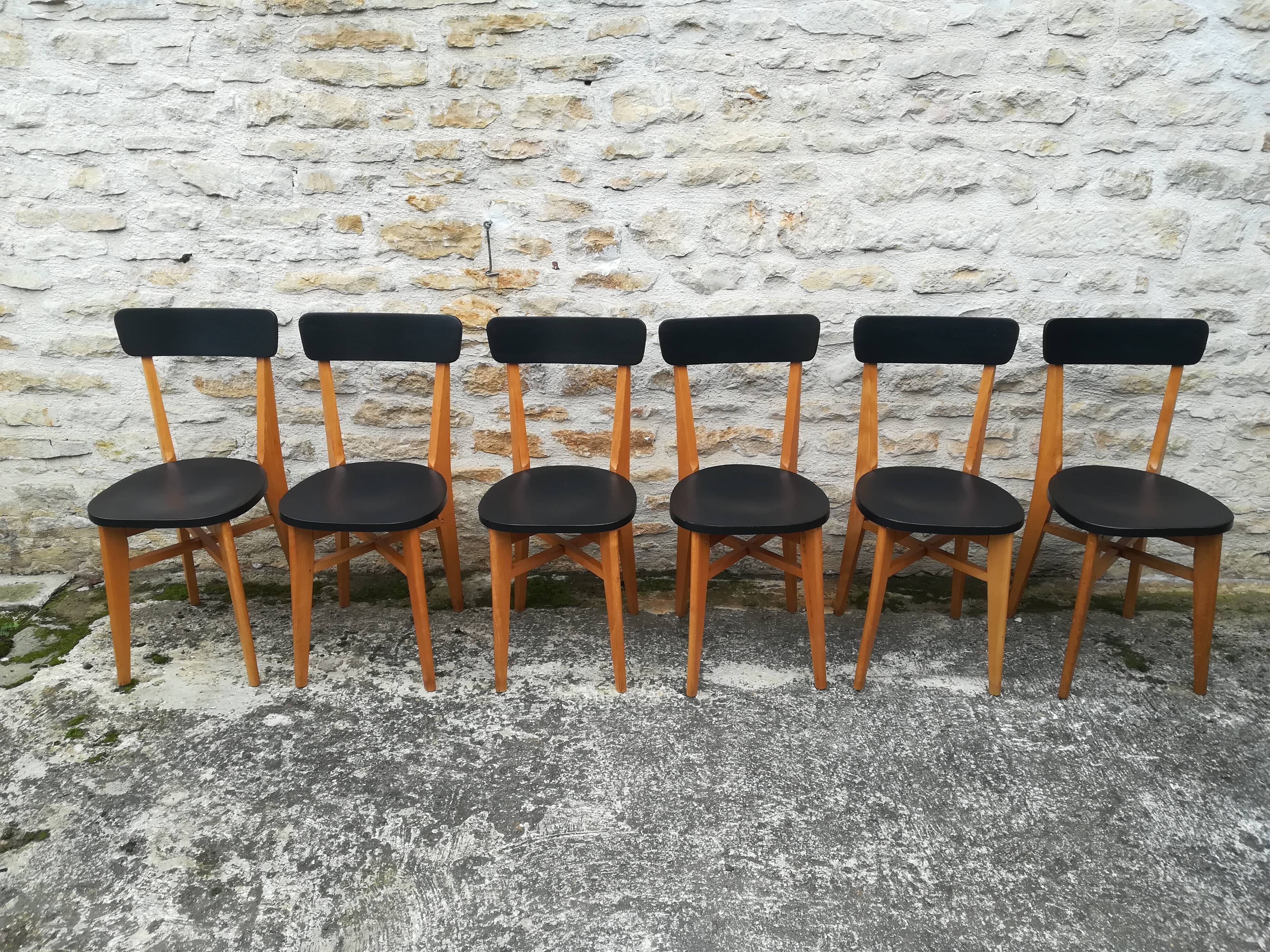 Set of 12 bistro chairs