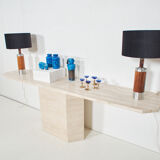 Italian travertine console 1970