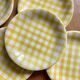 6 plates with starter or dessert Salins model Saint Raphaël yellow