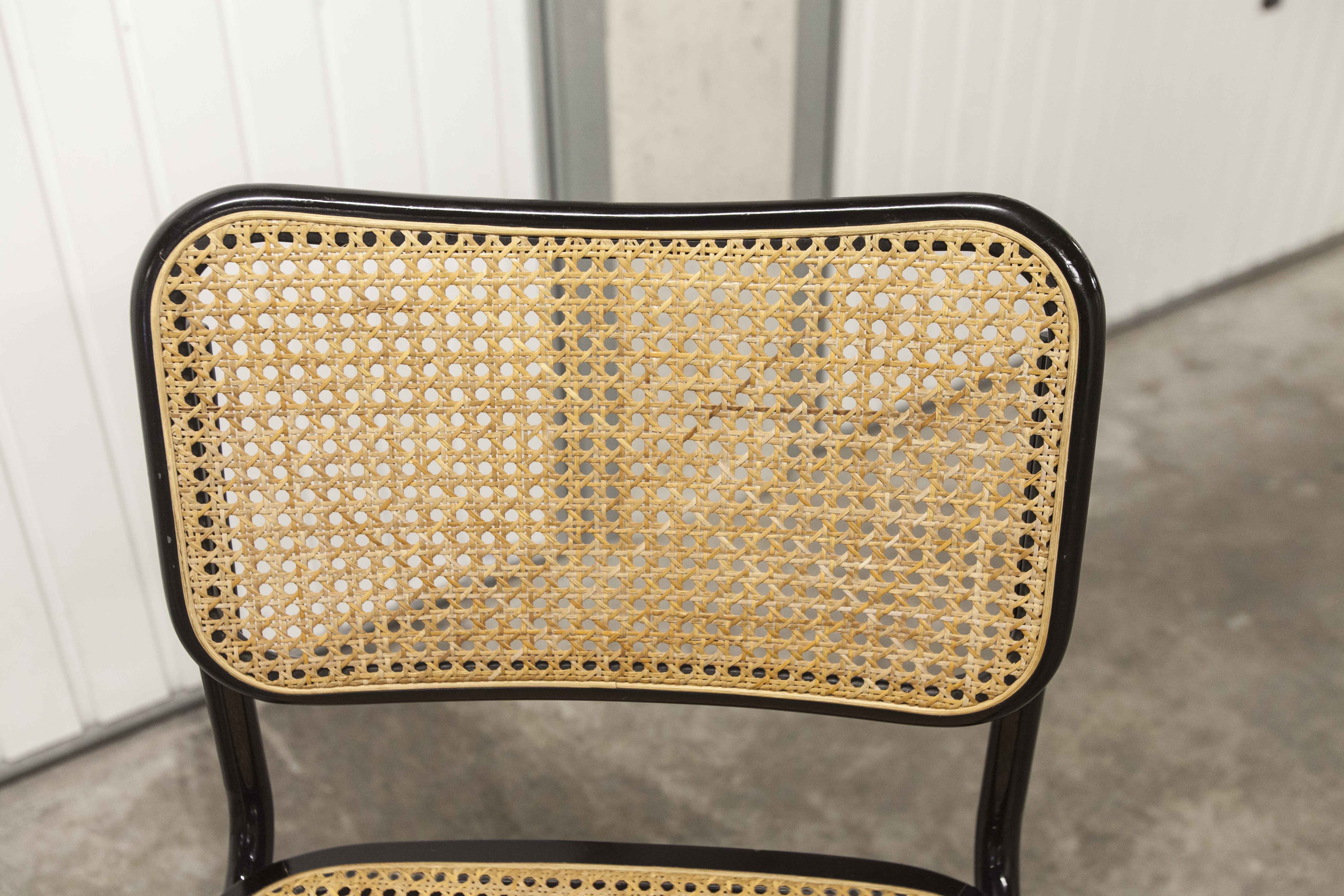 Pair of black Breuer B32 chairs restored, new stamps
