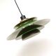 Suspension verte lampe Jeka, années 1970