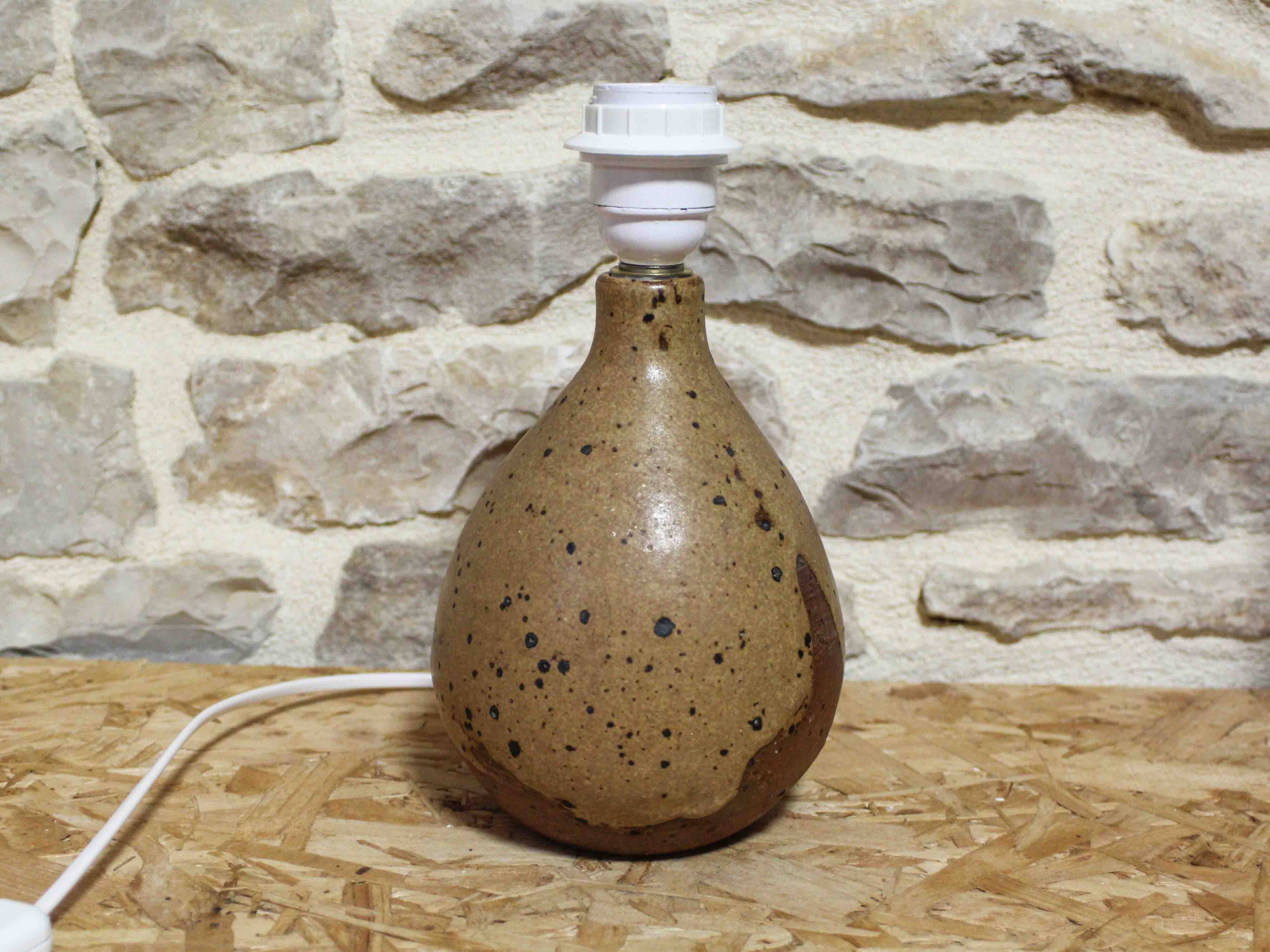 Glazed stoneware lamp base