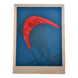 Lithograph "Lenin's Cap" by Ivan Messac, signed, 75 cm x 56 cm