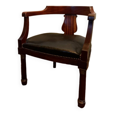 Fauteuil De Bureau, De Style Empire,en Acajou.