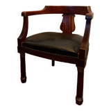 Office Armchair, Empire Style, Mahogany.
